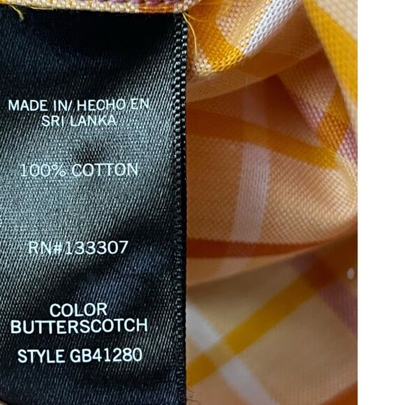 Geoffrey Beene‎ Shirt Short Sleeves Collared Plaid Cotton Men XL Button Up Logo - Picture 9 of 12